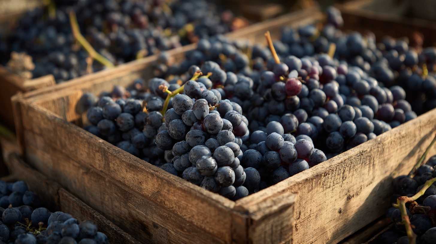 Cépages rouges du Sud-Ouest aux arômes de fruits noirs, violette et épices